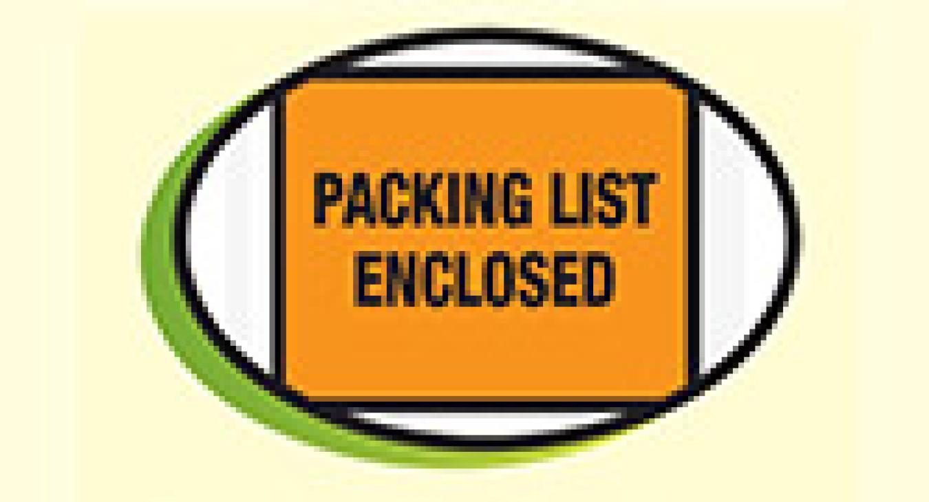 Packing List Envelopes